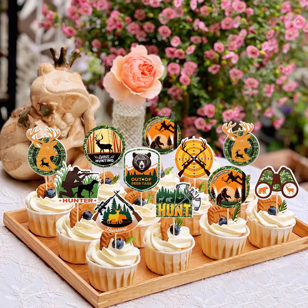 Keaziu woodland decor cupcake picks add nature-inspired color