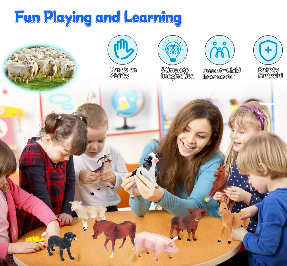 KECIABO cow figurine with realistic texture for classroom storytelling.
