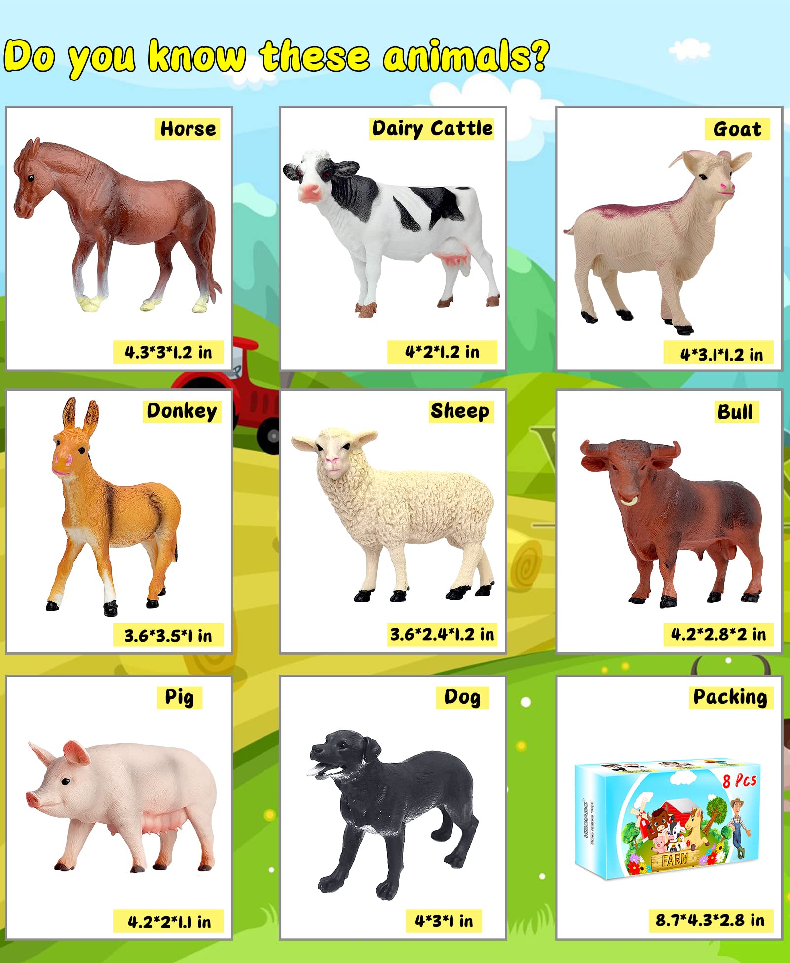 KECIABO donkey figurine supports role-play and sensory exploration.