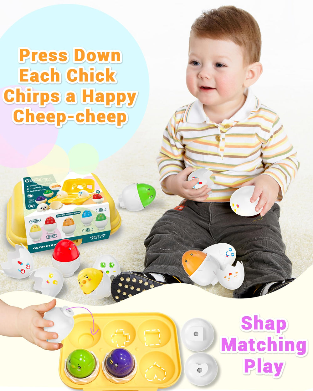 kecristv matching eggs encourage self-directed learning and problem solving.