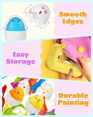kecristv safe plastic eggs with smooth edges for toddlers.