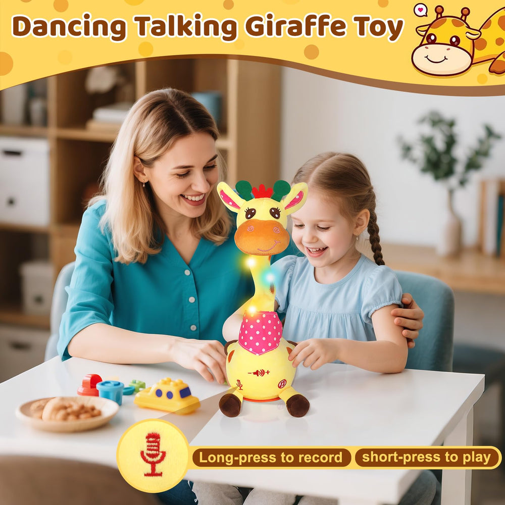 Keculf Dancing Giraffe Toy features hand-stitched details for soft, safe cuddles