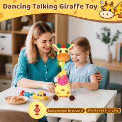 Keculf Dancing Giraffe Toy features hand-stitched details for soft, safe cuddles