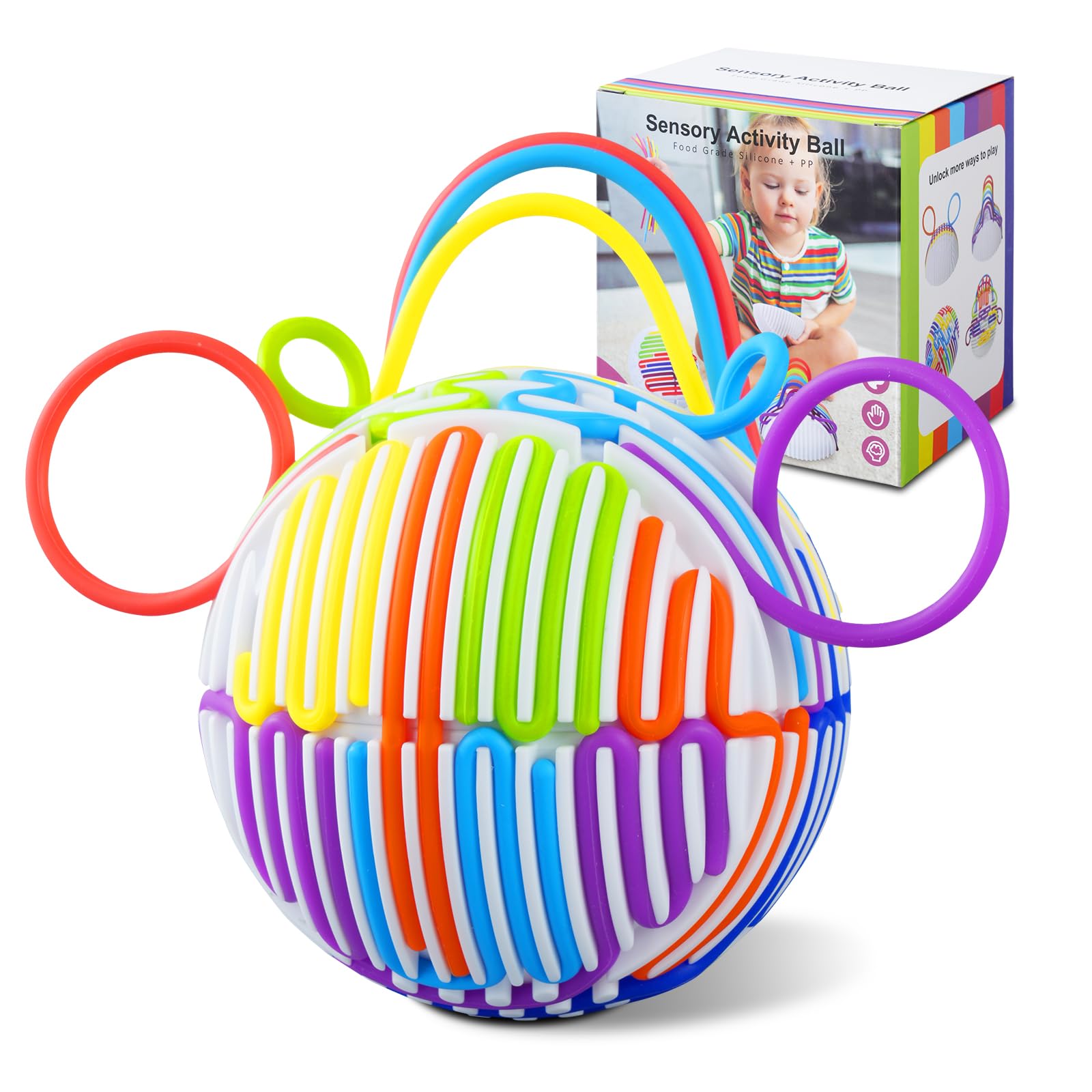 Keculf 3D sensory ball with 25 strings enhances focus and creative play