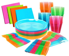 kedudes neon plates glow under UV light for striking party tables