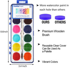 Keebor wood brush included for smooth, precise strokes.