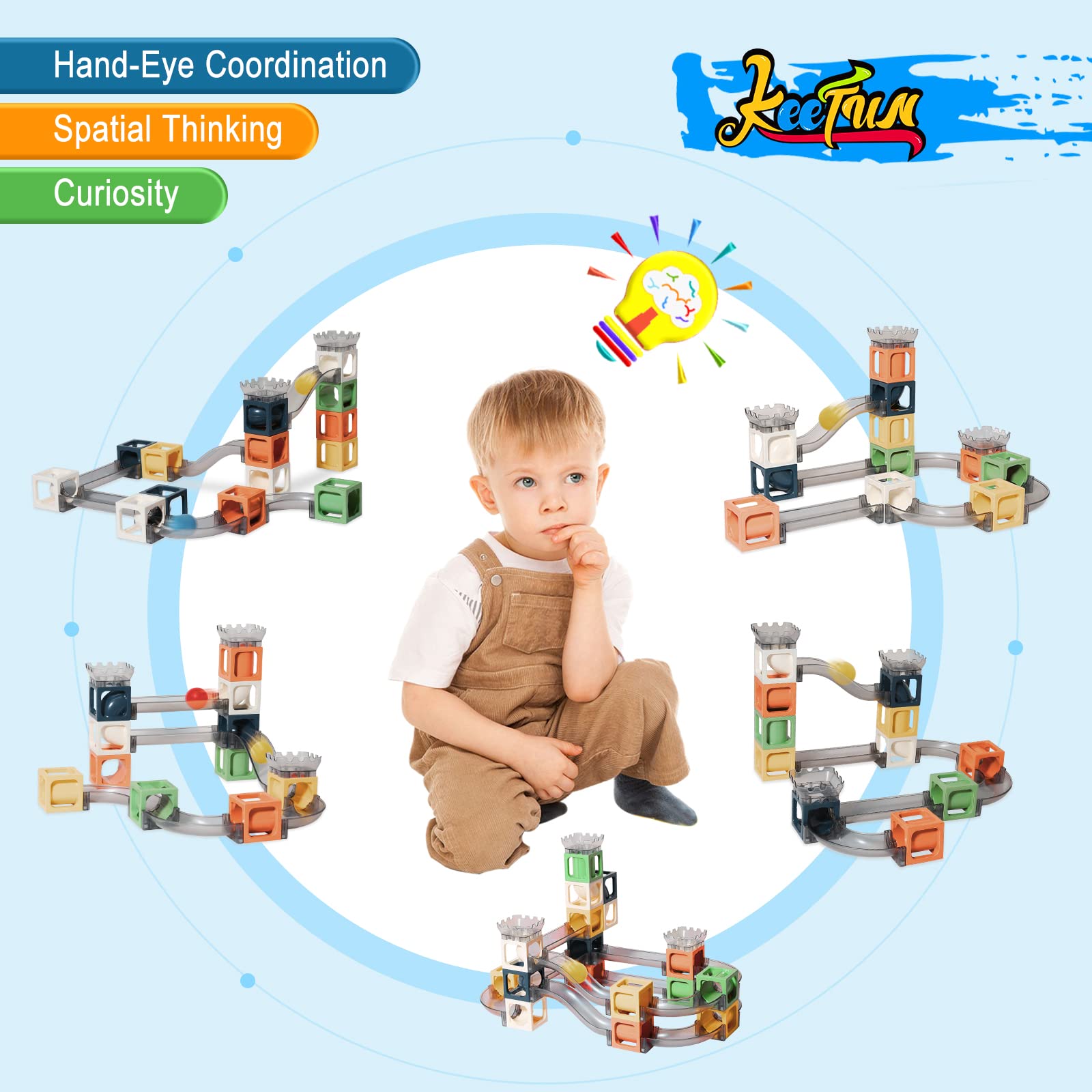 Keefun-compatible with other blocks enables expanding play with existing sets.