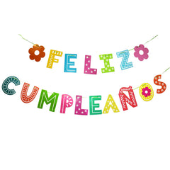 KEEGONU Spanish birthday banner with festive letters for celebrations.