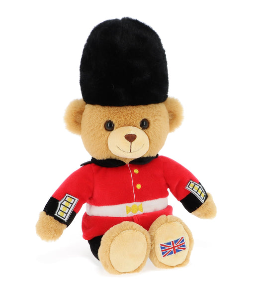 Keel Toys London Guardsman Bear 15cm plush, a soft London keepsake for gifting and display