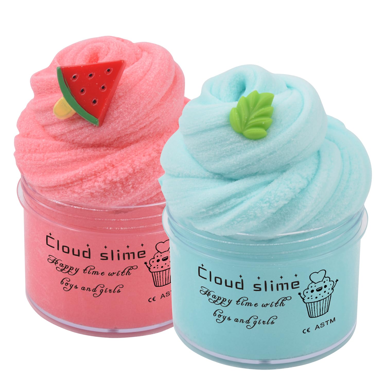 Keemanman 2-pack cloud slime kit in gift box for kids' creative play