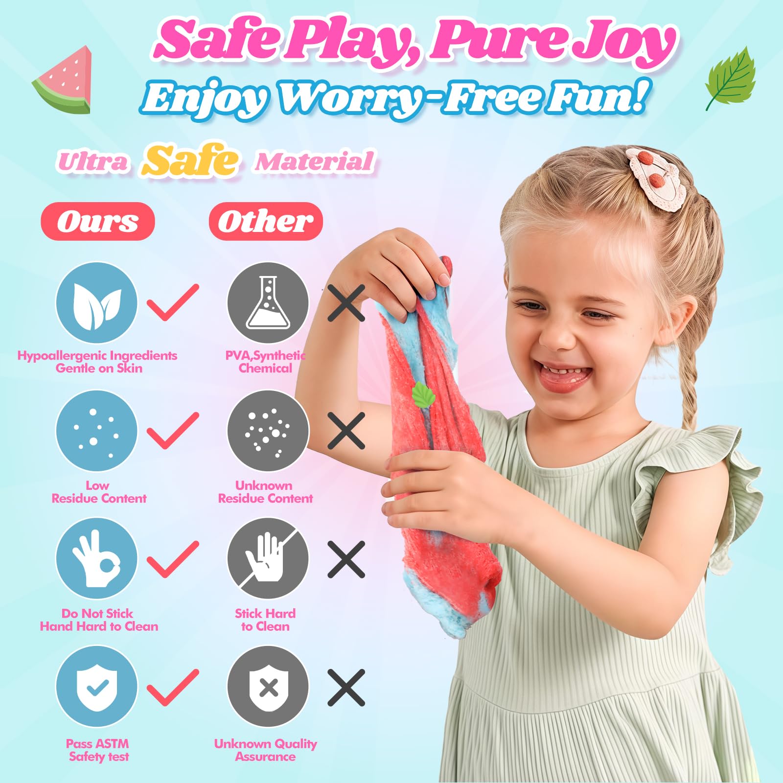 Keemanman Cloud Slime Kit gift box ideal for birthdays and party favors.