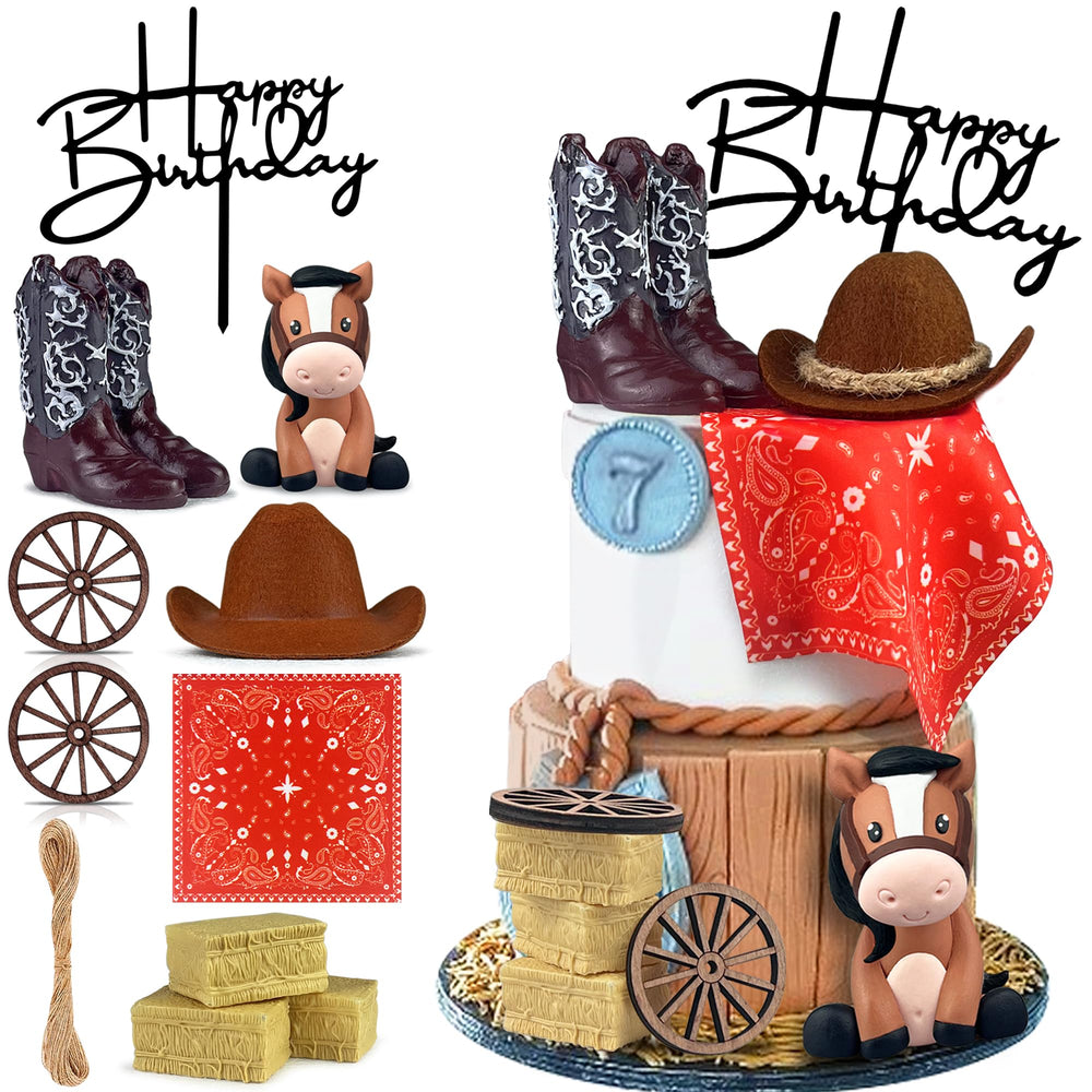 KEEPARTY cowboy hat cake topper adds Western flair for festive cakes