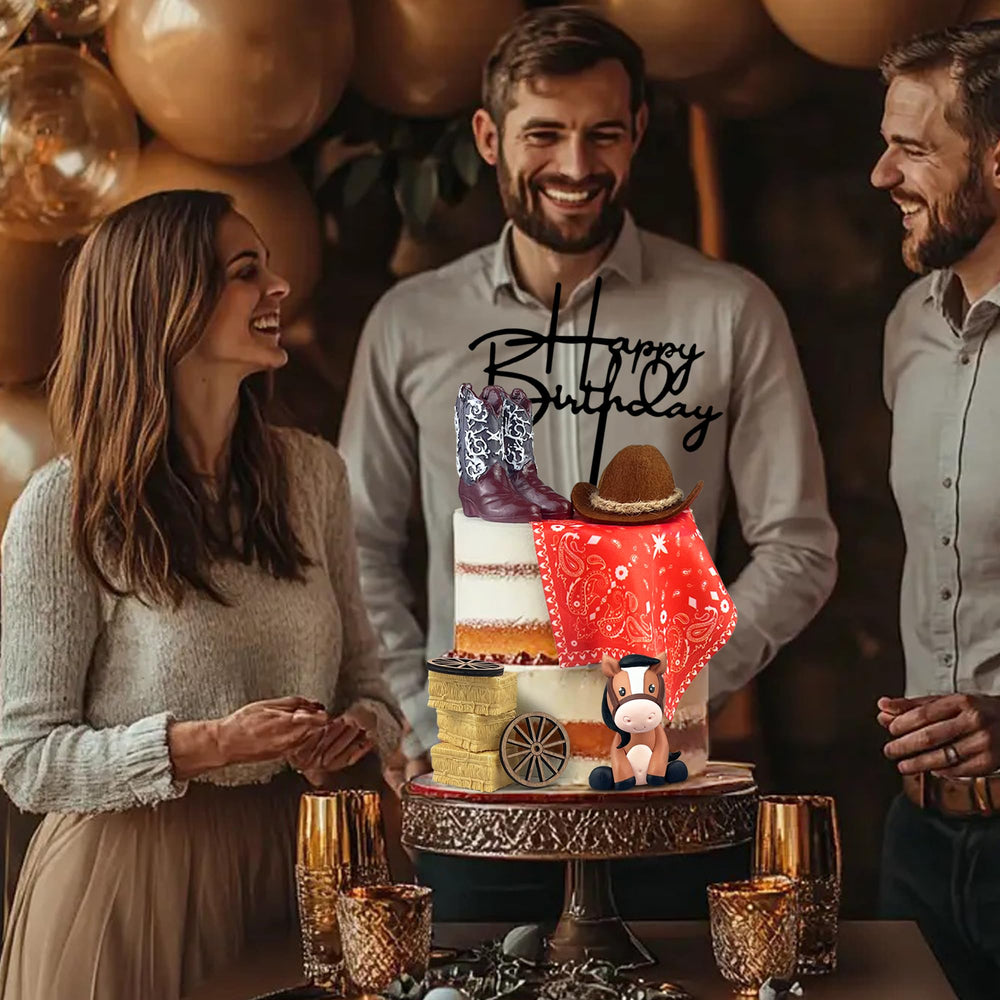 KEEPARTY scarf cake topper brings extra texture and playful accents