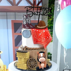 KEEPARTY wheels cake decorations add charming Western farm detail