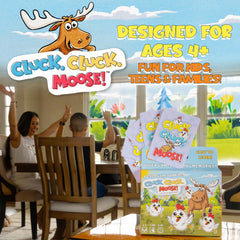 Keeper Chaos Cluck Cluck Moose party time sparks quick laughs