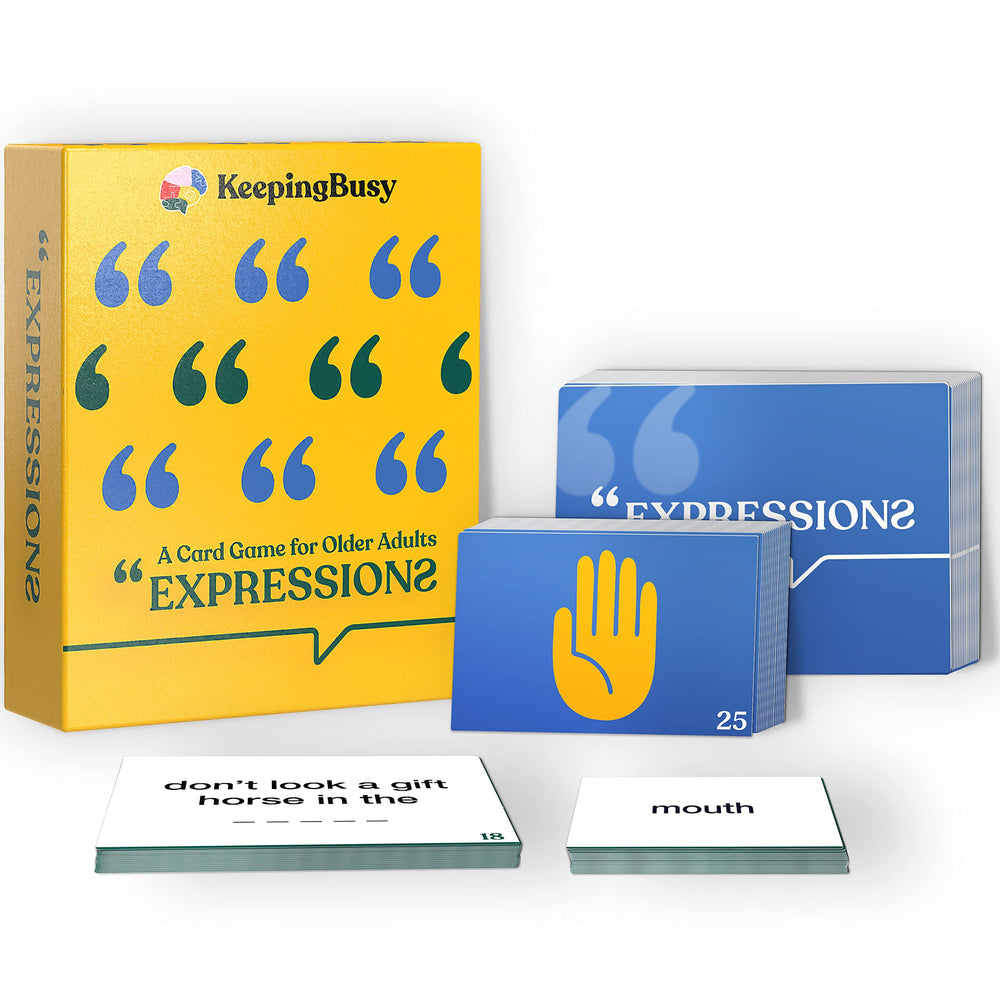 Keeping Busy Expressions Series 1 cue cards invite gentle cognitive engagement.