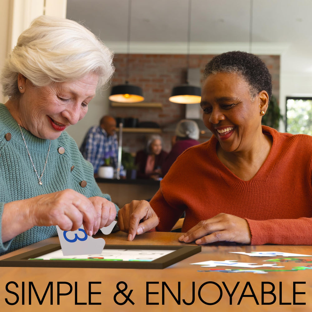 Keeping Busy giant puzzle pieces; dementia-friendly, easy-to-assemble jigsaws.