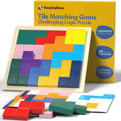 Keeping Busy tile matching board with colorful pieces for seniors to boost focus and dexterity.