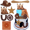 KEE PARTY cowboy hat cake topper to crown a western themed cake