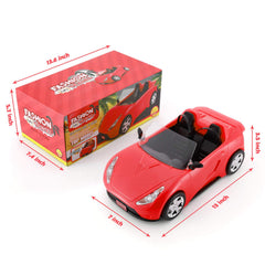 KeepRunning two‑seat doll car interior in black for realistic play