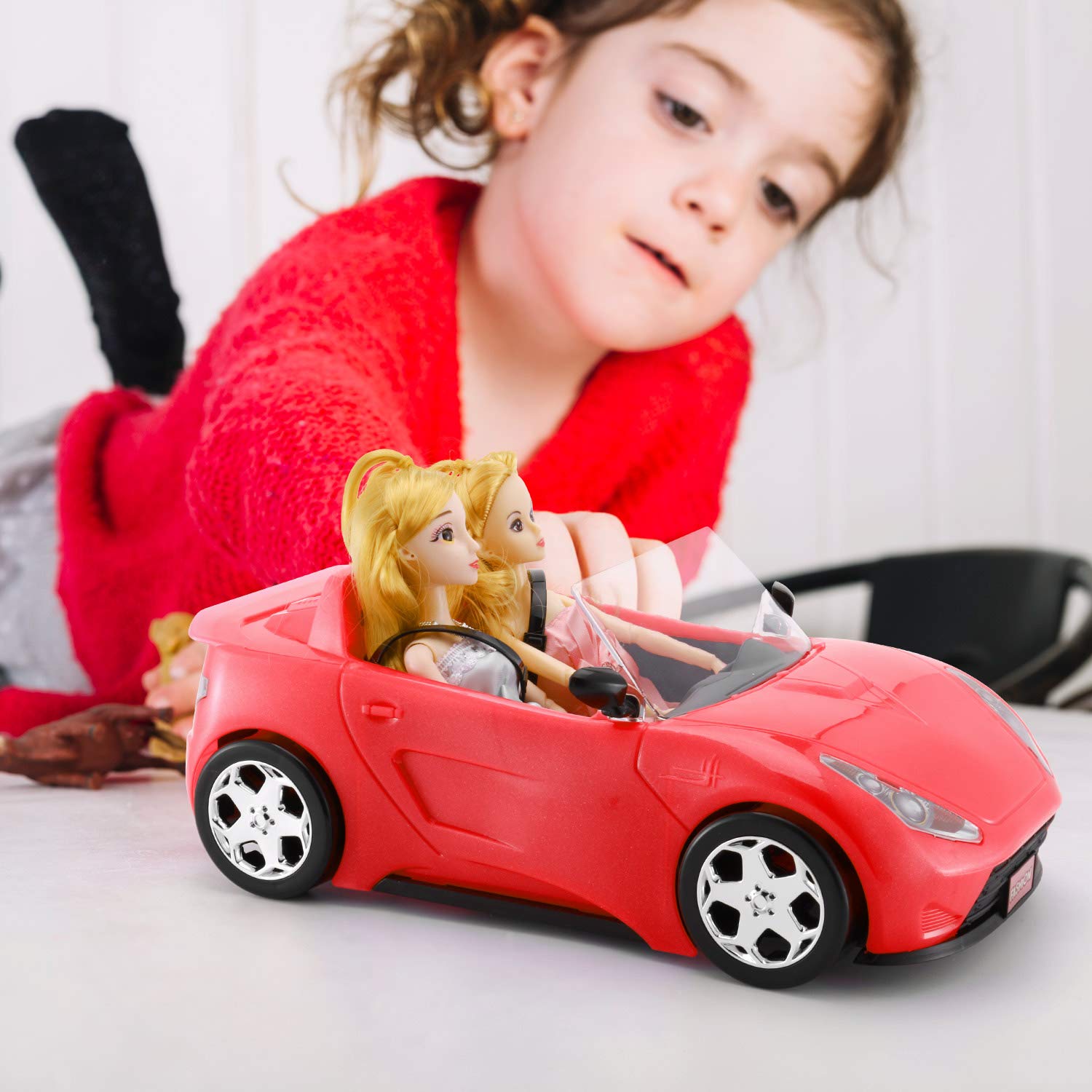 KeepRunning compact car fits doll collections and small play spaces