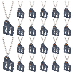 KeeStar gorilla necklace pack 24 as colorful safari party favors for guests