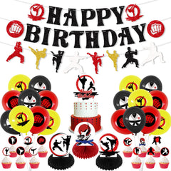 KEFAN Karate Happy Birthday banner adds festive shine to celebrations.