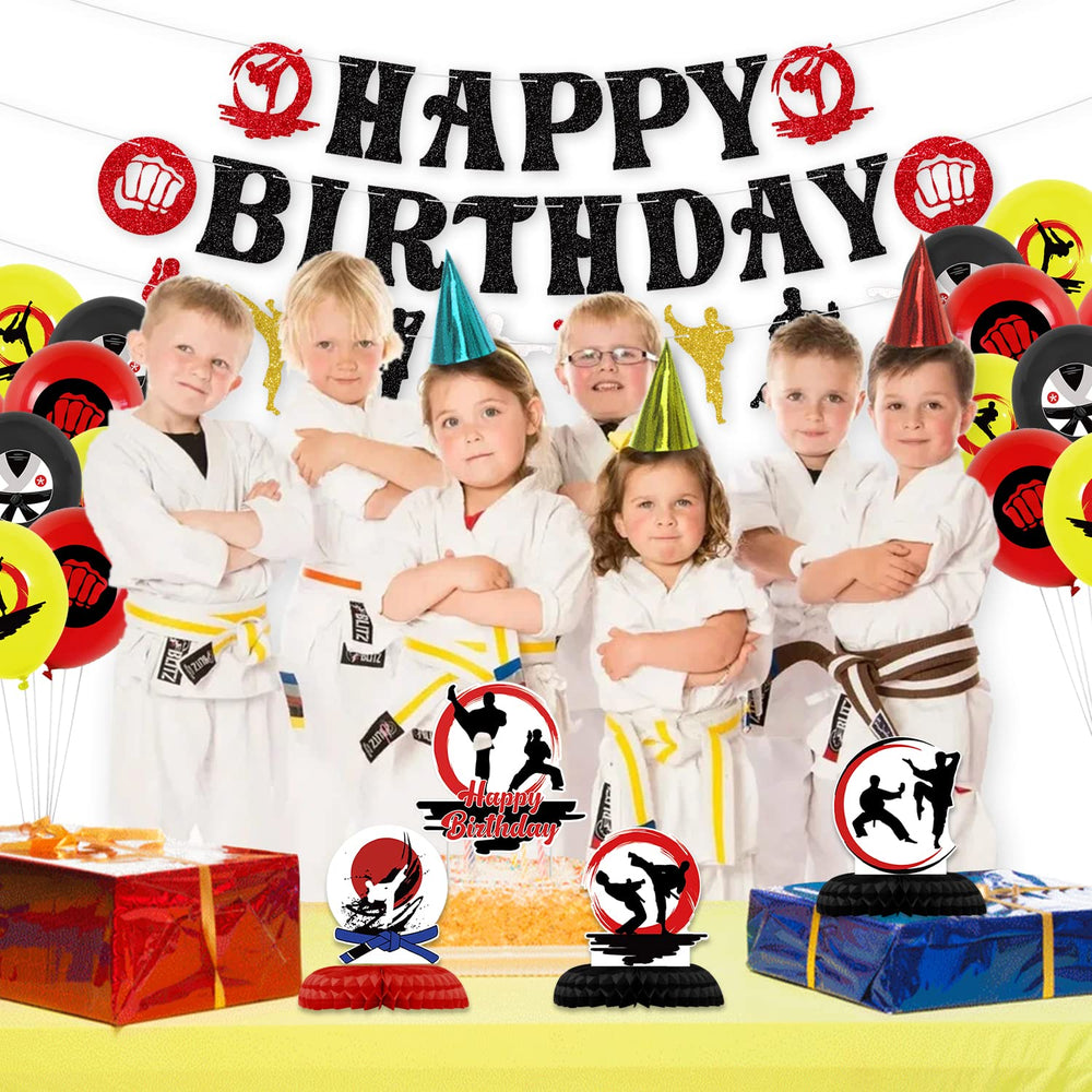 KEFAN Karate cupcake decorations add karate-themed accents to treats.