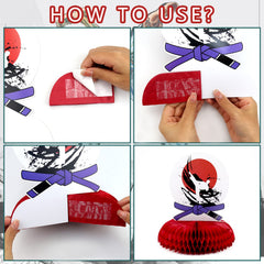 KEFAN Karate party setup ready-to-use decor for quick decorating.