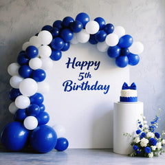 K.E.J Royal Blue Balloon Arch Kit with ribbons for quick assembly.