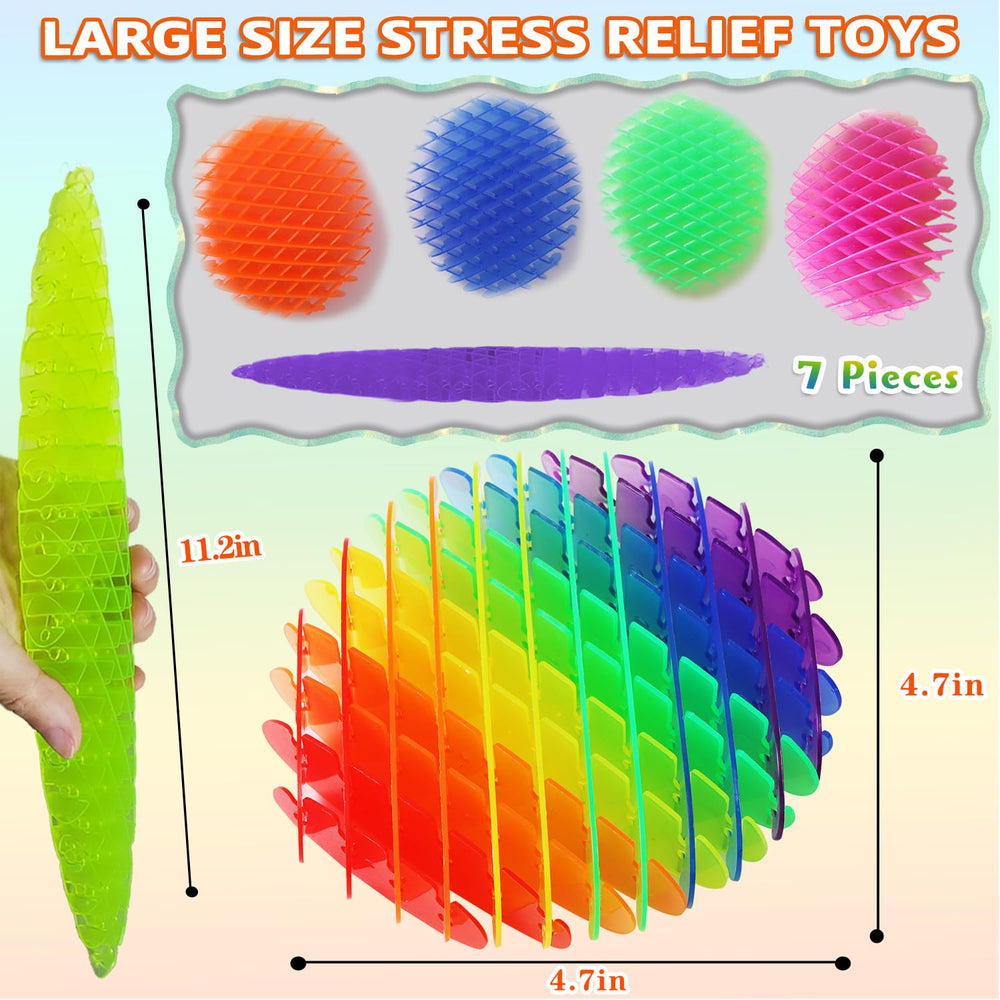 KEJIH Fidget Worm Toy pink blue set ideal for classroom or home use