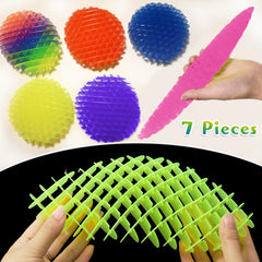 KEJIH Fidget Worm Toy rainbow colors supports simple sensory play during work or study