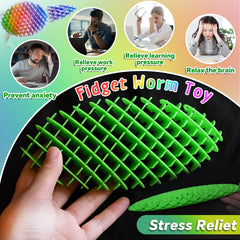 KEJIH Fidget Worm Toy orange, easy to stretch and rebound.