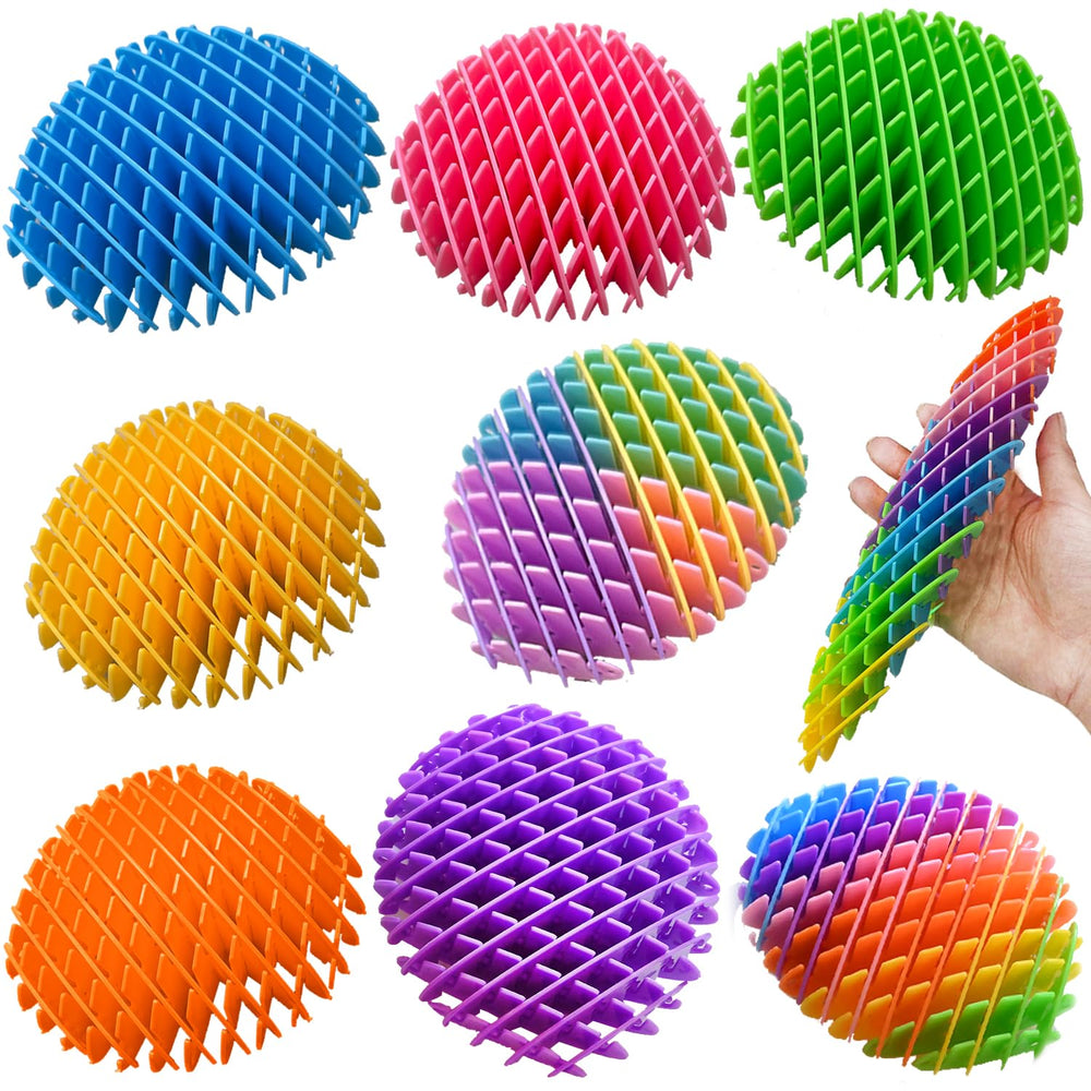 KEJIH Fidget Worm Toy rainbow color, portable stress relief for kids and adults.