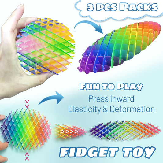 KEJIH mini fidget worm toy color variation close-up highlighting texture and shape