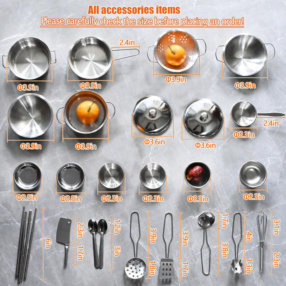 KEJIH pretend-play-kitchen-dishware enhances realistic kitchen games.