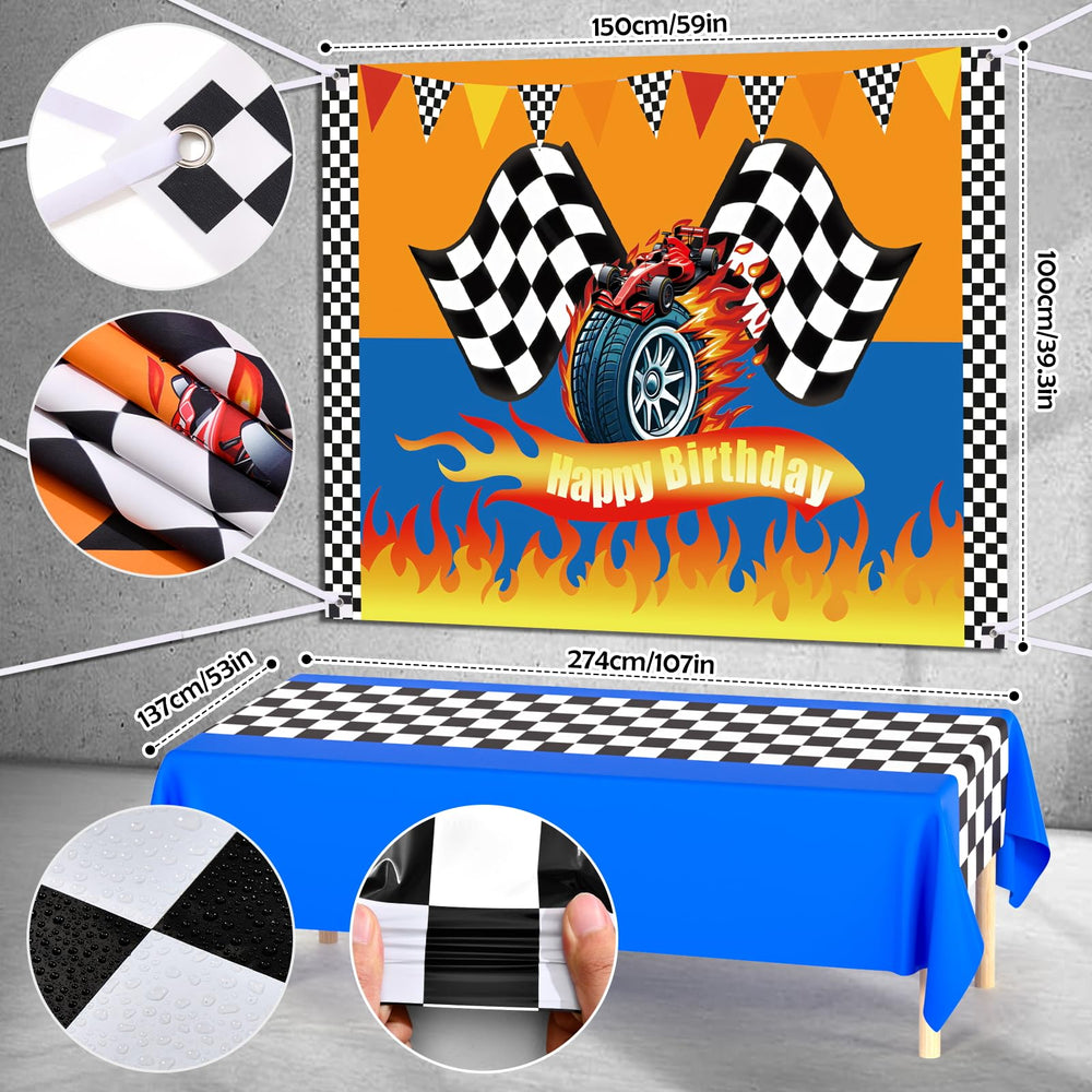 S-shaped foil balloons add dynamic accents to a speed-themed party decor.