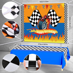 S-shaped foil balloons add dynamic accents to a speed-themed party decor.