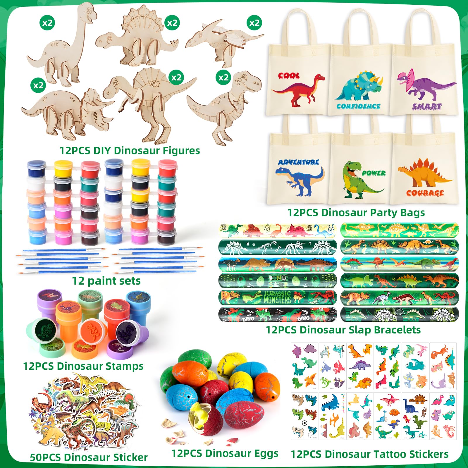 KELENO dinosaur craft kit with painting activity and crafts.