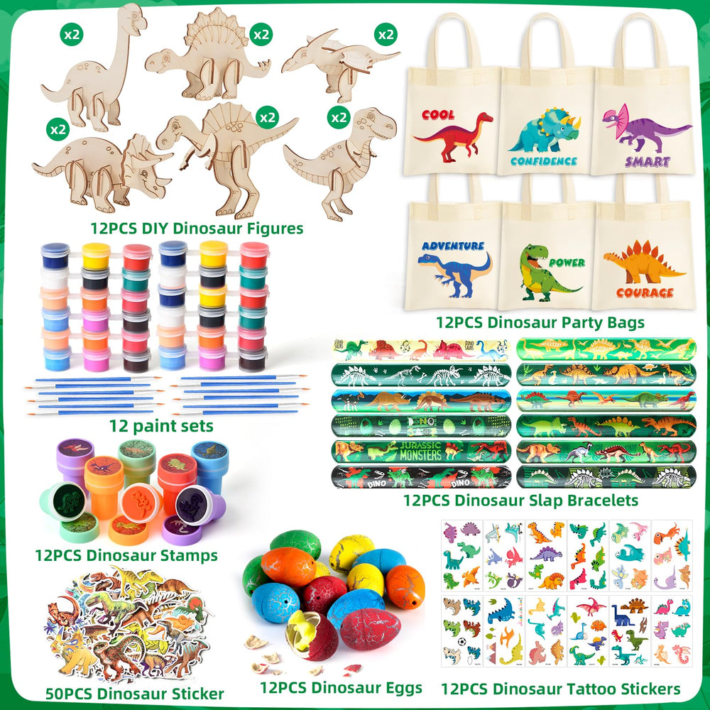KELENO dinosaur craft kit with painting activity and crafts.
