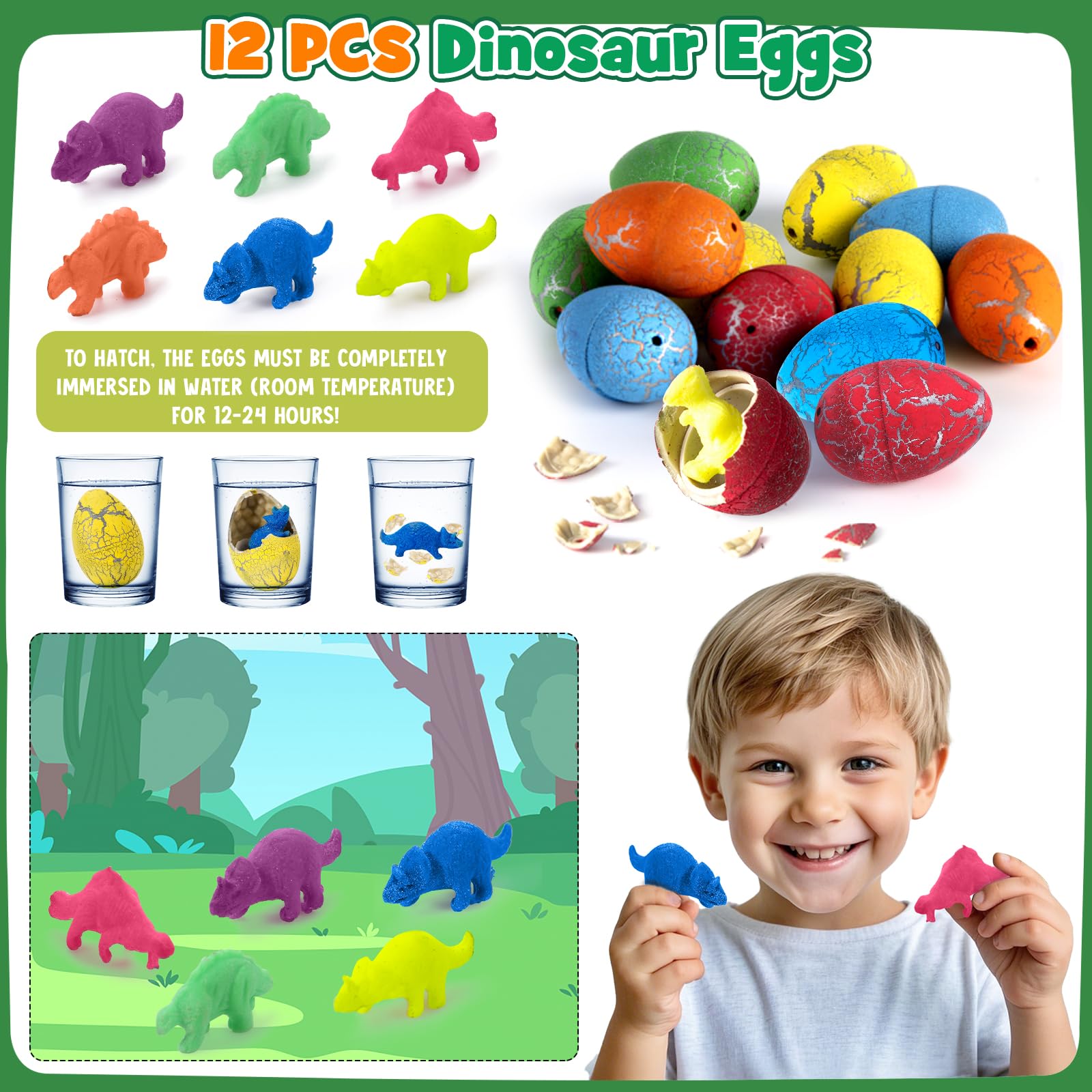 KELENO dinosaur stamps tattoos and bracelets for creative dress-up.