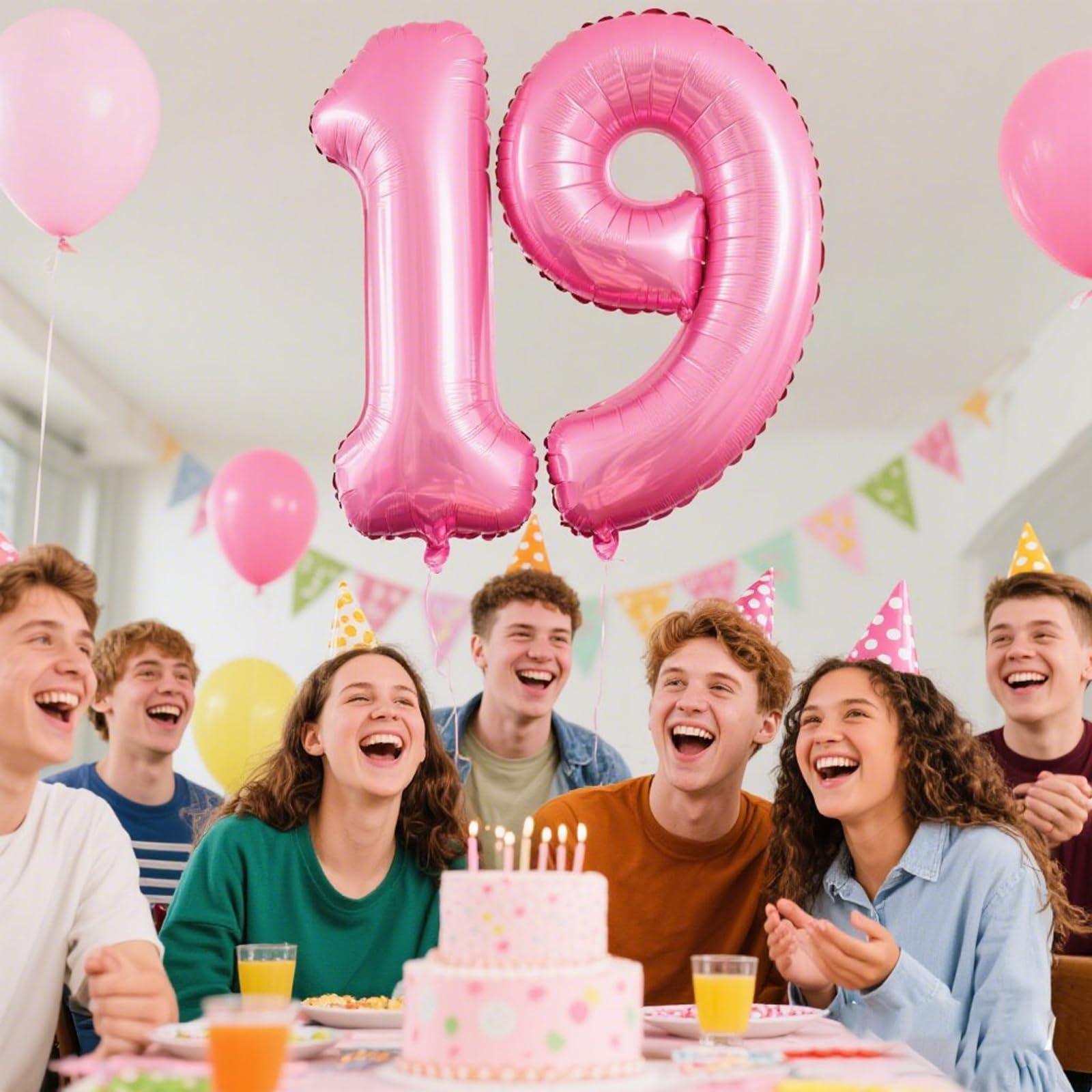 Kelfuoya 40-inch pink number balloon creates a magical party focal point.