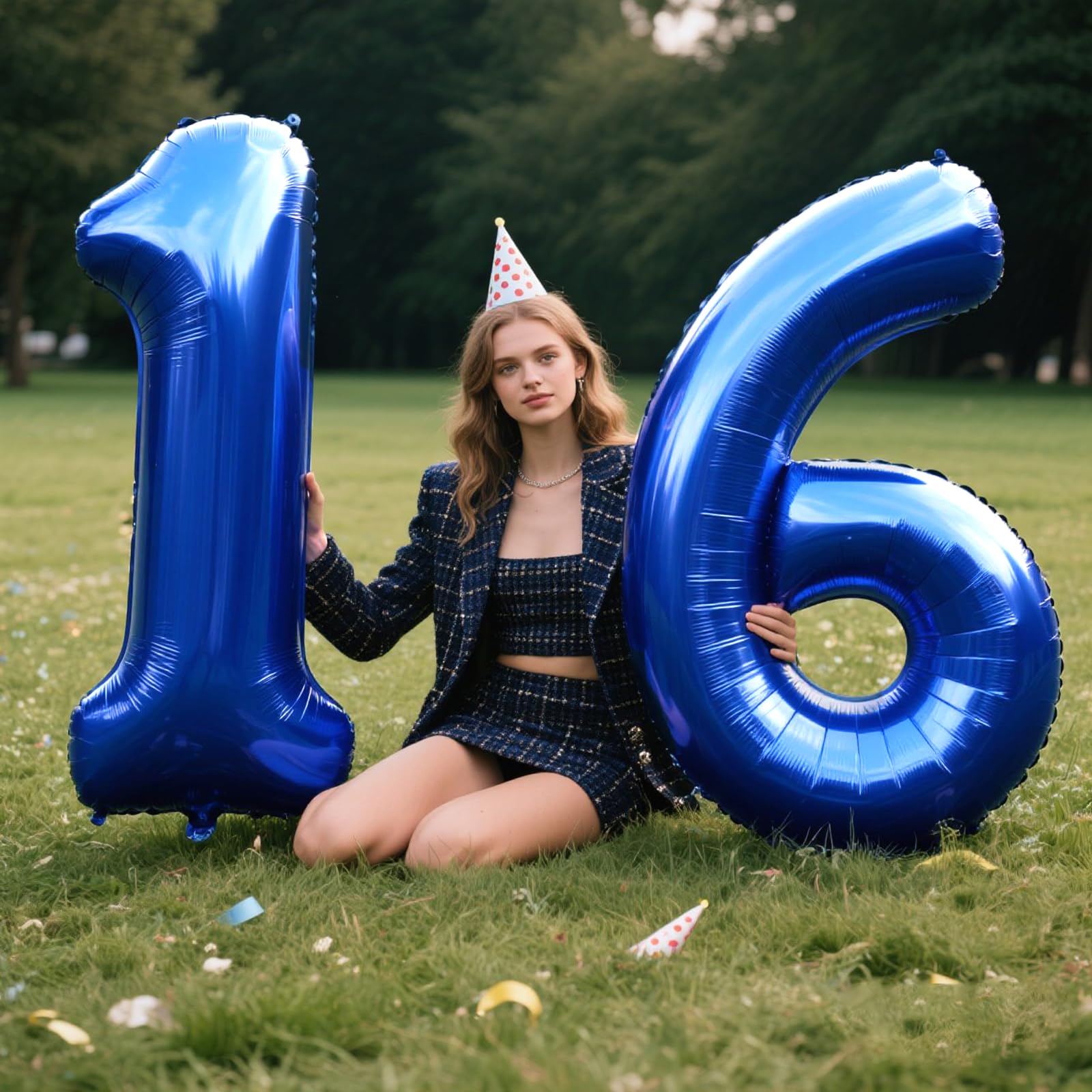 Kelfuoya 40-inch navy blue number 1 balloon enhances event decor and photo opportunities