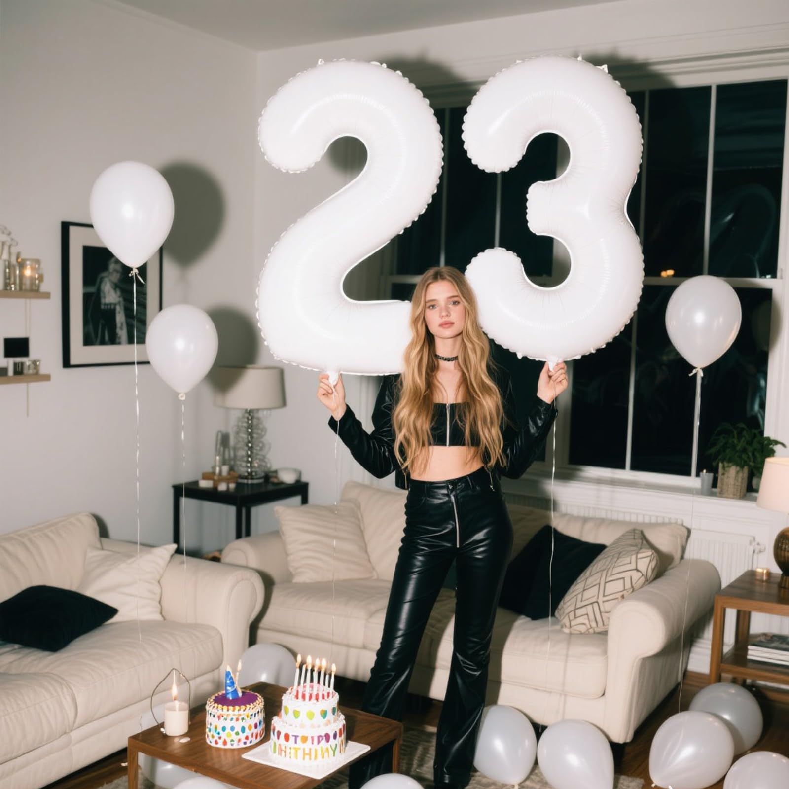 Kelfuoya 40-inch number 23 balloon in wedding decor for elegant celebrations