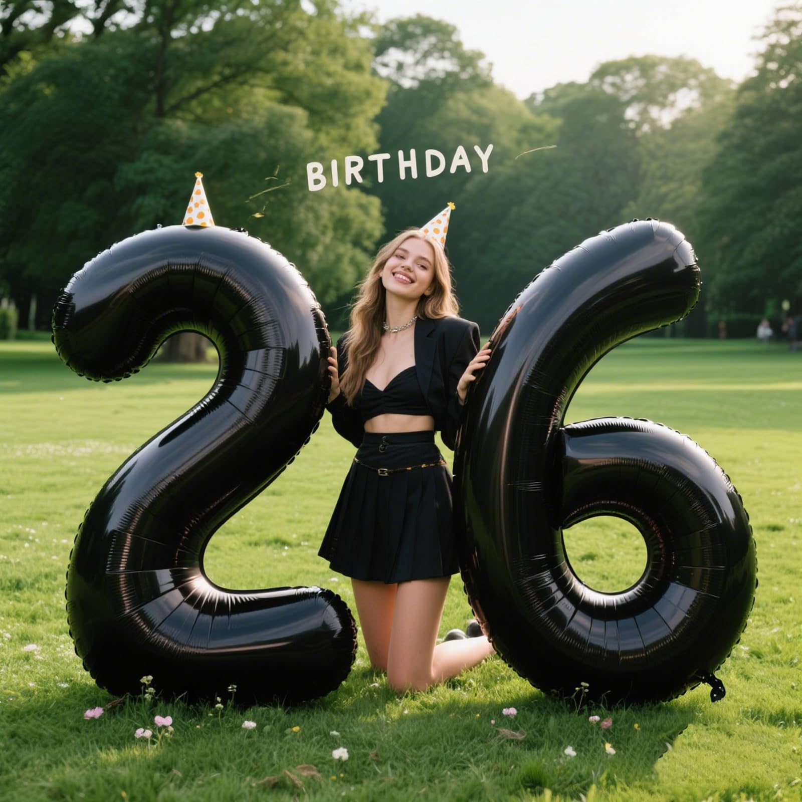 Kelfuoya 40-inch number 6 balloon outdoor decoration.