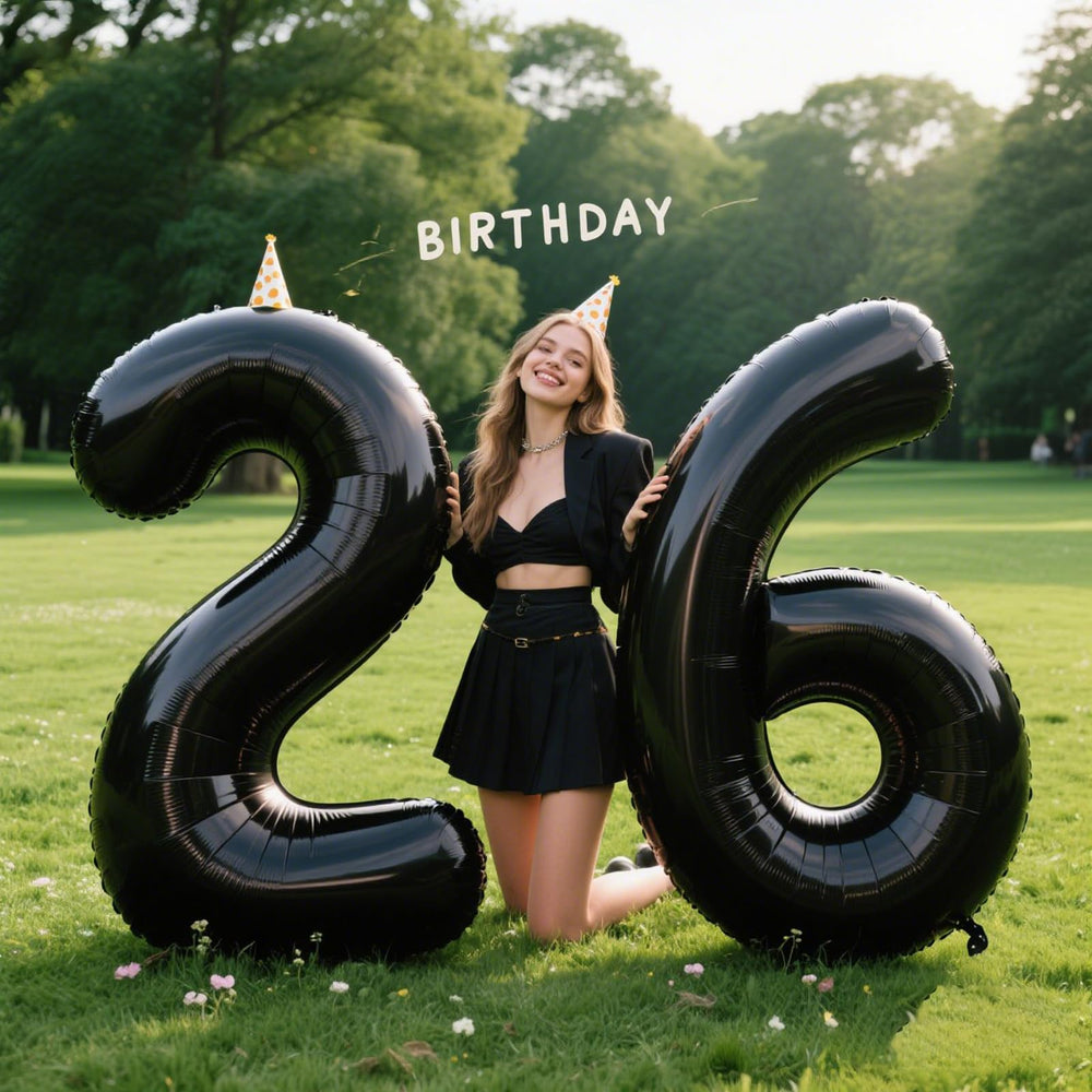 Kelfuoya 40-inch number 6 balloon outdoor decoration.
