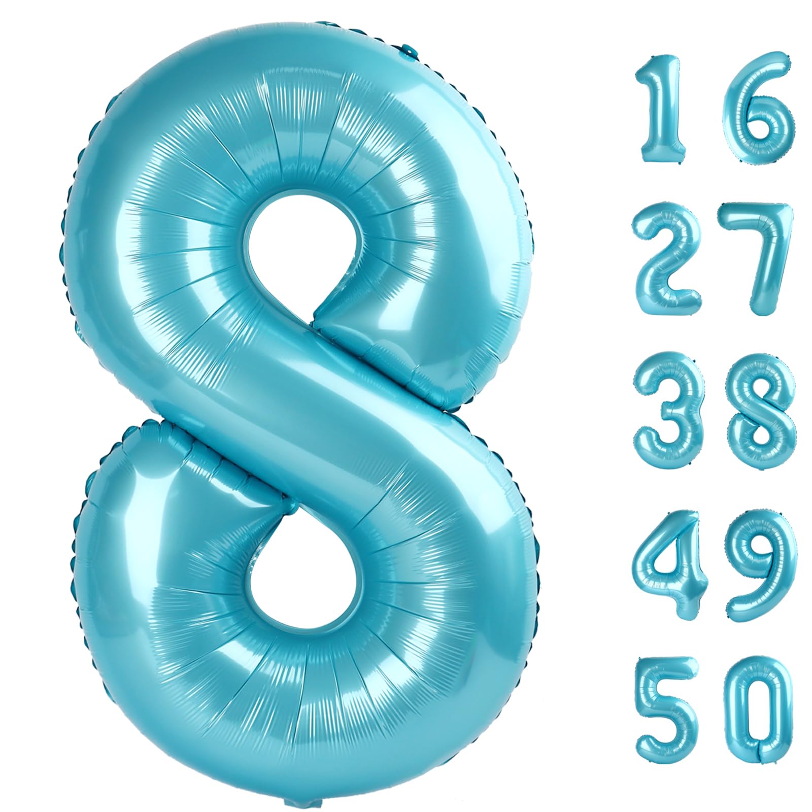 Kelfuoya 40-inch number 8 balloon for impressive party photos.