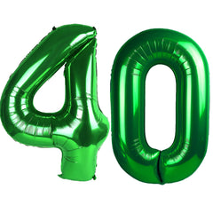 Kelfuoya 40-inch number balloon foil gold close-up decor for celebrations