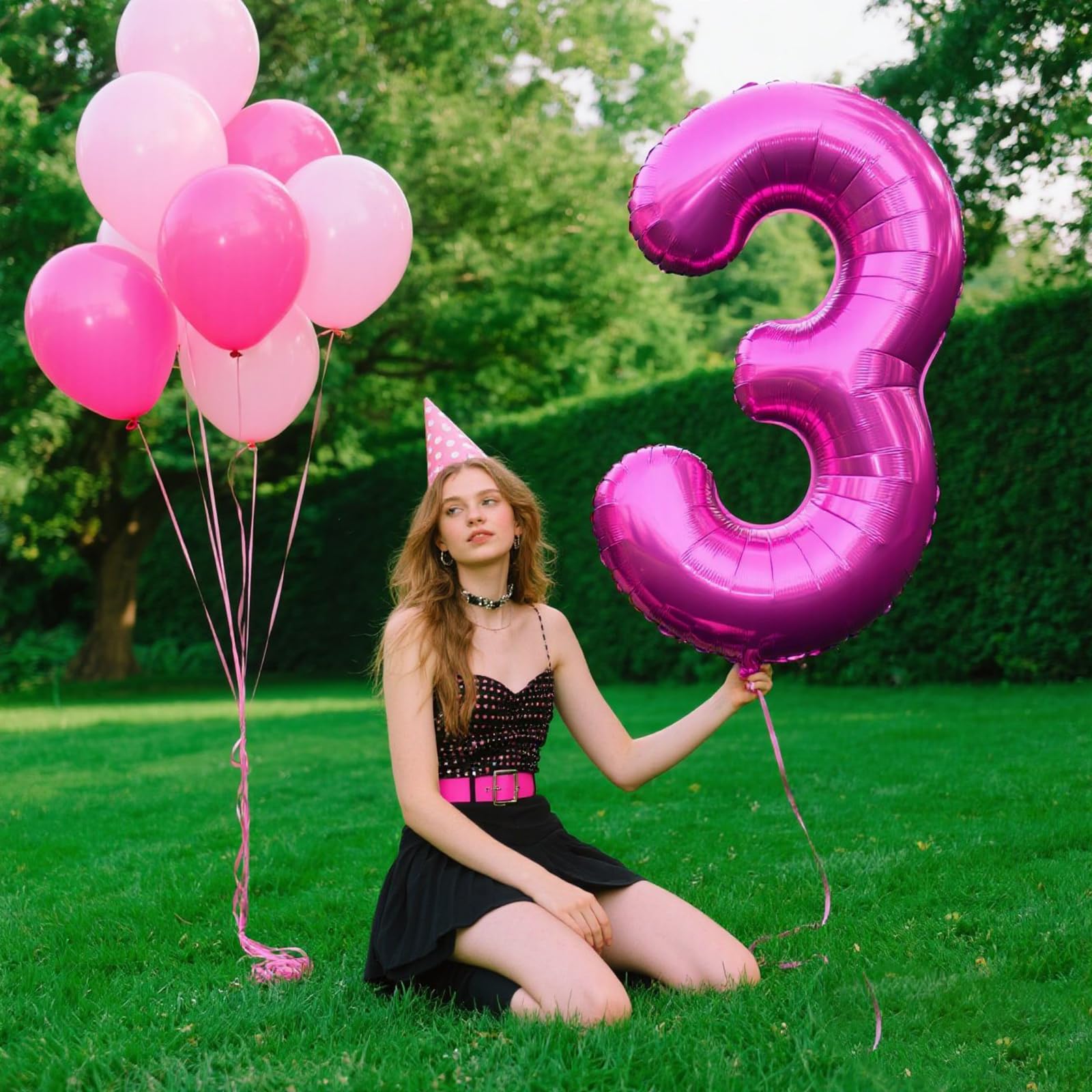 Kelfuoya 40-inch number balloon inflated for bold party centerpiece.