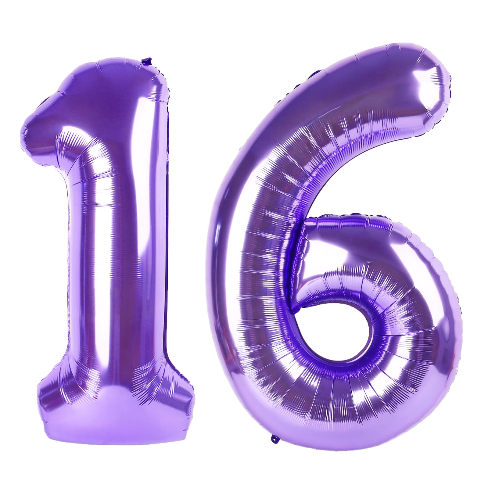 Kelfuoya 40-inch purple number 16 balloon for a bold party focal point